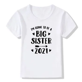 Big Brother Velika Sestra 2021 Otroci Fantje Dekleta Anouncement Tshirts Družino Videz Srajce