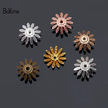 BoYuTe (100 Kosov/Veliko) Kovino 10 mm Medenina Mala Marjetica Cvet Materialov Ročno Diy Nakit Dodatki