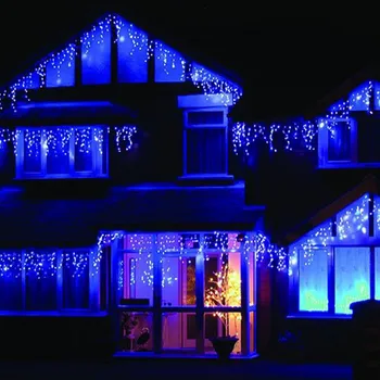 Božič Garland LED Zavese Ledenica Niz Luči 110V Droop za 0,4-0,6 m Center Kapi Vrt, Oder na Prostem Pravljice Luči