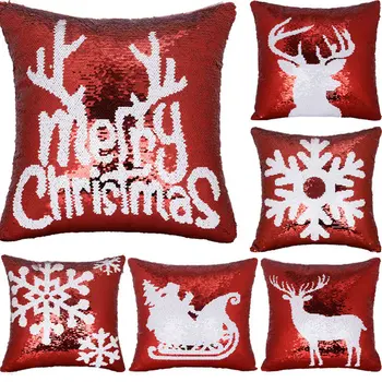 Božič Snežinka Jelena Glavo Vzorec Sequins za določanje Položaja embroidering blazino božič primeru cojines decorativos par kavč