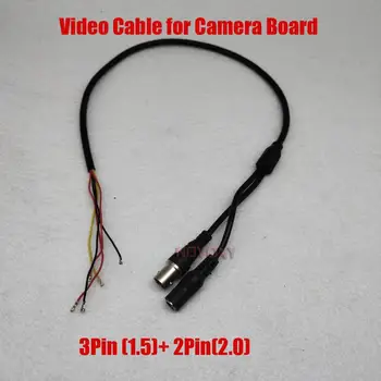 Brezplačna dostava 5pcs/veliko Moči Video Kabel za Analogni CCTV Kamere | BNC Ženski 12V DC Priključek Izloča Žice za PCB Board