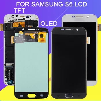 Catteny 5.1 palčni G920F Zaslon Za Samsung Galaxy S6 Lcd G920V G920A G920 Zaslon Z Zaslonom na Dotik Skupščine Brezplačna Dostava