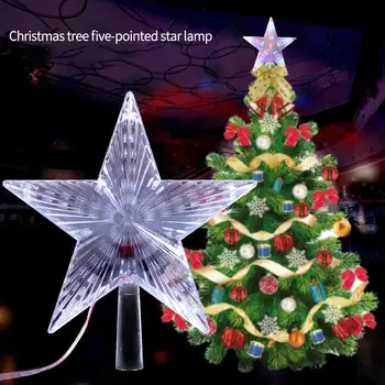 Christmas Tree Okraski Barva Spreminja, Pet Opozoril Star Svetlobo Pet Opozoril Star Romantično Vzdušje Dekorativne Luči