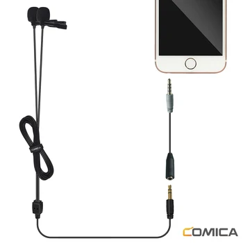 CoMica CVM D02 Lavalier Kondenzatorskega Mikrofona, 2,5 m 4,5 m 6.0 m Mic za Sony, Canon, Nikon DSLR Fotoaparat Telefona Gopro Studio