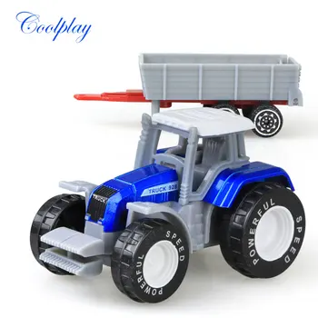 Coolplay 4PCS Zlitine Inženiring Avto Model Traktorja Igrača Vozil Kmet Vozila pasu Fant Igrača Avto Model Darilo Za Otroke }