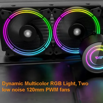 DarkFlash PC Primeru all-in-one Vode, Hlajenja CPU Hladilnik RGB Fan Sinhronizacija Radiator TDP 350W CPU Tekočine Za Hlajenje LGA 2066/2011/115x/AM4