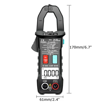 Digitalni Objemka meter ZT-5BQ Brezžična Tehnologija Smart multimeter True RMS Voltmeter Ampermeter Auto Rang Kondenzator NKV Tester