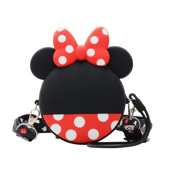 Disney mcikey miško Dekle Nazaj Otrok Verige Slušalke Vrečko Silikonski Zadrgo Slušalke Kabli Tipko Vrečko za Shranjevanje Srčkan Kovanec Torbici