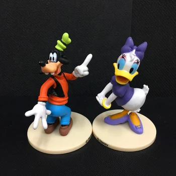 Disney Otrok Igrače 6pcs/Set 7-9 cm Mickey Miške Minnie Klub Donald Duck Zbiralci Akcijska Figura, Igrače Božično Darilo Lutka
