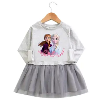 Disney Punca Obleke Poletje Blagovne Znamke Baby Otrok Oblačila Princesa Anna Elsa Obleko Cosplay Kostum Stranka Otrok, Oblačila Za Novo Leto