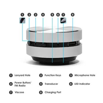 Dura Mobi Super Mini TWS Kostne Prevodnosti Zvoka Polje Brezžični Zvok DuraMobi Čarobno Zvok Polje Prenosna Bluetooth Zvočnik New Tech