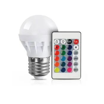 E27 3W RGB LED Žarnica z Daljinskim upravljalnikom Multicolor Dimmer, Žarnica Svetilka Zaprtih Novo Leto Stranka Poroko Dekor Razsvetljavo