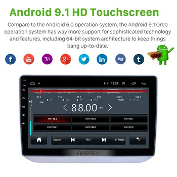 Harfey 10.1 inch Android 9.1 za Skoda Fabia 2008 2009 2010-avto Radio, GPS Avto Multimedijski predvajalnik Z HD zaslon na Dotik