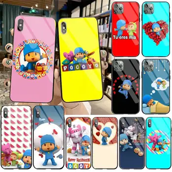 HUAGETOP cute Anime pocoyo Coque Lupini Telefon Primeru Kaljeno Steklo Za iPhone 11 XR Pro XS MAX 8 X 7 6S 6 Plus SE 2020 primeru