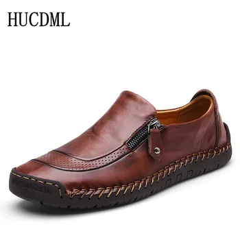 HUCDML 2020 Usnja Moške priložnostne čevlji Udobno mehko mens loafers Velikosti 38-48 Dropshipping Podporo