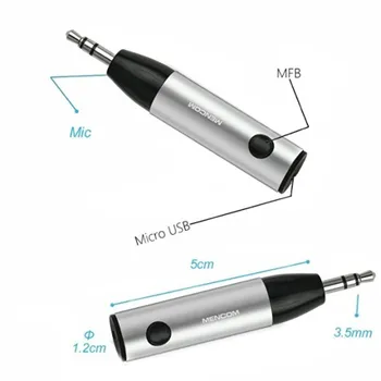 Ihens5 Mini Glasbeni Sprejemnik Adapter 3,5 mm Priključek AUX Avdio Brezžična tehnologija Bluetooth Car Kit, Prostoročno z Mic za Slušalke, Zvočnik