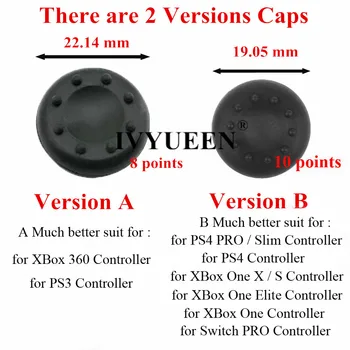 IVYUEEN 500 Kos Analogni Palec Palico Ročaj za PlayStation Dualshock 4 PS4 Pro Slim za Xbox One X S 360 Krmilnik Kape Pokrov