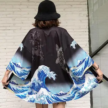 Japonski Kimono Pari Jopico Ženska Poletje Jopico Kimono Yukata Ženska Tanke Svoboden Sladko Zunanji Oblačilo