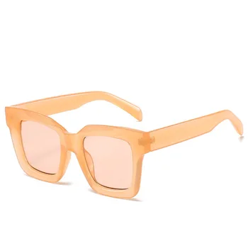 Jelly Barvni Kvadratek sončna Očala Ženske 2020 Luksuzne blagovne Znamke, Modni Očala Prevelik sončna Očala Odtenki Modre Sive Jasno Objektiv MM37