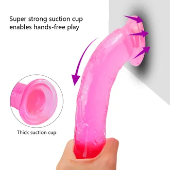 Jelly Vibrator Big Dick Bullet Vibrator Realističen Dildo Sesalni Sex igrače za Ženske, Lezbijke, igrače za Odrasle Dildo Ženske Sex shop