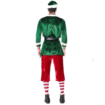 Karneval Santa Claus Zeleni Škrat Kostum Božič Jolly Fancy Stranka Zeleni Mah Par Obleko Cosplay Halloween