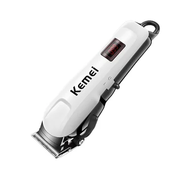 Kemei KM-809A Profesionalna Akumulatorska Električna Frizuro Pralni LCD Lase Clipper Orodje Strokovne Hitro Polnjenje Hair Trimmer
