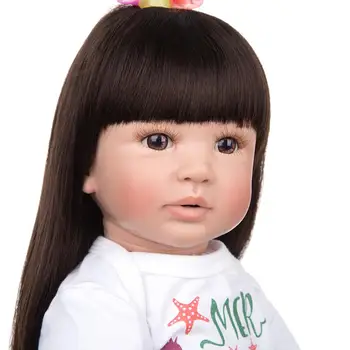 KUKADOLL 24 Palčni Moda Srčkan Rodi Deklica Lutka Lasuljo Hiar Krpo Telo Prerojeni Baby Doll Igrače Moda Božična Darila Za Otroke