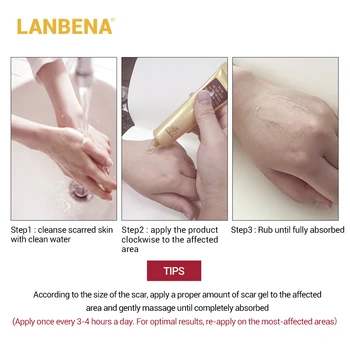 LANBENA cne Scar Removal Cream Koža Popravila Obraz, Krema za Akne Vložki Zdravljenje Blackhead Kreme za Beljenje Strij za Nego Kože