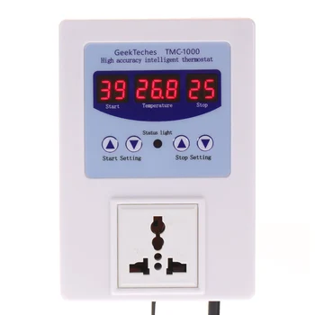 LED Digitalni Inteligentni Pre-žično Temperaturni Regulator Vtičnico therometer Termostat za Ogrevanje Hlajenje, Nadzor AC110-240V 10A