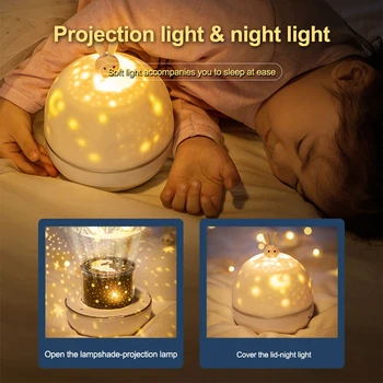 LED Polnilna Zvezdnato Nebo Projektor Noč, Svetloba, Vesolje Pisane Utripanjem Star Otroci Baby Darilo za dojenčke in Otroke Sobe 45P
