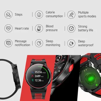 LIGE Novo Pametno Gledati Moške IP68 Vodotesen Športne Ženske Bluetooth Smartwatch Fitnes Tracker Srčnega utripa Za Android IOS