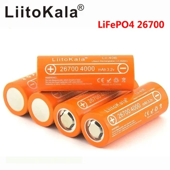 LiitoKala Lii-40E 3.2 V 26700 4000 mah lifepo4 baterije za ponovno polnjenje 10A stopnja praznjenja Listi zamenjava baterije