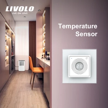 LIVOLO EU Standardna Temperatura Vlažnost Inductio Senzor,Wifi brezžični Nadzor, Real-Ti Meonitoring Notranje zadeve,Skrb Butle