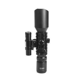 Lov pogled 3-10x42EG Taktično Optika Reflex Sight Riflescope Picatinny Weaver Zelena Rdeča Pika Gori Z Lasersko Puško Videz