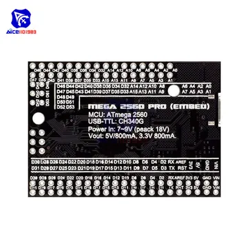 MEGA2560 PRO EMBED Micro USB Adapter za Razvoj Odbor CH340G ATMEGA2560-16AU za Arduino ATmega2560 Razširitveni Modul s Pin