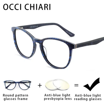 Modra Svetloba Blokiranje Očala Ženske Krokodil Vzorec Očala Okvirji Računalnik Optičnih Očal na Recept lunette OCCI CHIARI
