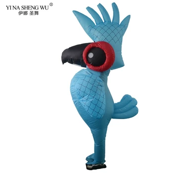 Napihljivi Kostum Srčkan Blue Parrot Odraslih Cosplay Kostum Cartoon Živali Anime Papiga Oblačila Božično Zabavo Halloween Kostumi