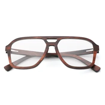 Naravnega Lesa očala Okvir za Moške Lesene Ženske Optična Očala z Jasno Objektiv z ohišjem, ki je 56336