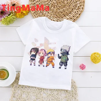 Naruto Akatsuki Sasuke t shirt majica s kratkimi rokavi dekliška camisas fantje šoli lepa žival natisniti moda obleke