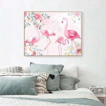 Needlework,DIY Navzkrižno šiv,polno Vezenje kit komplet pink rose flamingo ptica vzorec tiskanja Navzkrižno Stitch handwork slikarstvo darilo