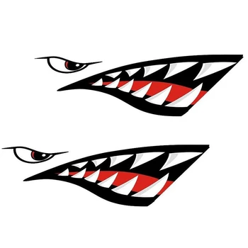 Nepremočljiva 2 Kosa Morski Pes Zobe, Usta Nalepke Nalepke Za Kajak Kanu Čoln Čoln Trajne Nalepke Acce Doma Okno Avtomobila Dekor