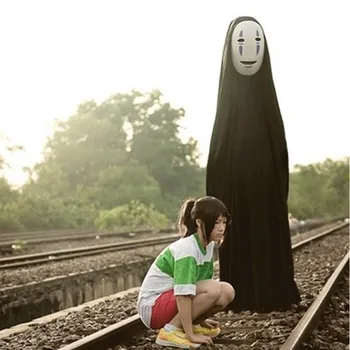 Ni Obraz Človeka, Živahen Stran Cosplay Kostum z Masko, rokavice za Halloween Kostum Anime Hayao Miyazaki Brezosebna Plašč