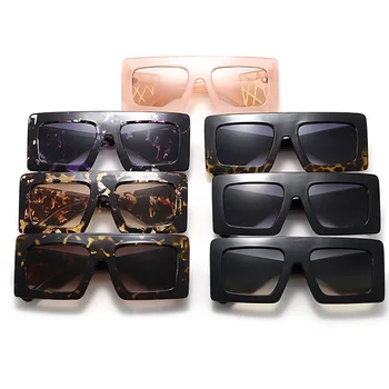 Novo Prevelik Kvadratnih Sončna Očala Ženske 2020 Luksuzne Blagovne Znamke, Modni Leopard Črna Sončna Očala Moških Gafas Odtenek Ogledalo Vizir Oculos