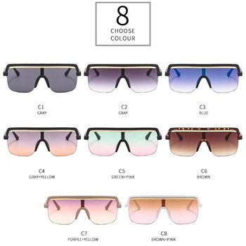 Novo Prevelik Kvadratnih sončna Očala Ženske Modni Ravno Vrh Očala Ženski Luksuzne blagovne Znamke Velik Okvir Gradient sončna Očala UV400 Gafas