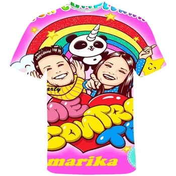 Novo srčkan ME CONTRO TE Fantje dekleta Kratkimi Bombaža T-shirt za otroke Me Contro Te 3D Vzorec Športna T Majica za Otroke