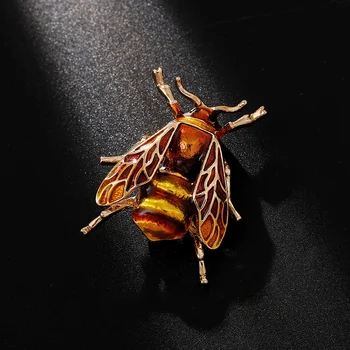 Odlično poslovno Trgovina bumbar broška moški ženski šal, kapo in rumena čebelji insektov broška banket pin