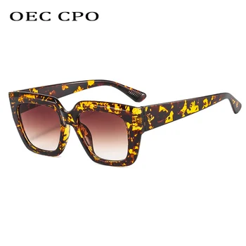 OEC CPO Moda Kvadratnih sončna Očala Ženske Letnik Modra, Rožnata Očala za Sonce Ženskega Odtenki Plastični Okvir Očala Moških UV400 Oculos