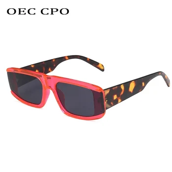 OEC CPO Moda Punk Pravokotnik sončna Očala Ženske Letnik Kvadratnih sončna Očala Moških Retro Rdeča Zelena Steampunk Očala Odtenki UV400