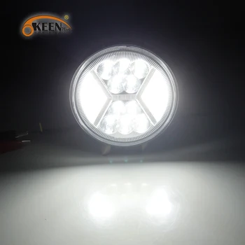 OKEEN 2pcs 78W Krog LED delovna Luč s Amber DRL Svetlobe 12000LM Poplav Spot Combo Žarek Delovna Svetloba Pod Off Road za SUV Tovornjak