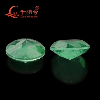 Okroglo obliko naravne crystal dodaj steklo zelene barve in rdečo barvo izgubijo kamen